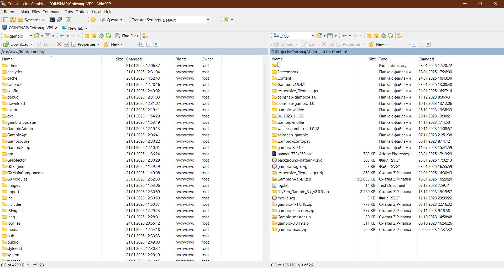 Files copying