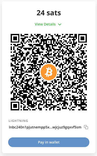 QR code for payment