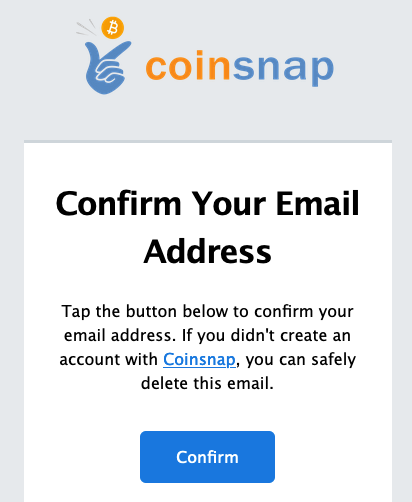 Confirm email address